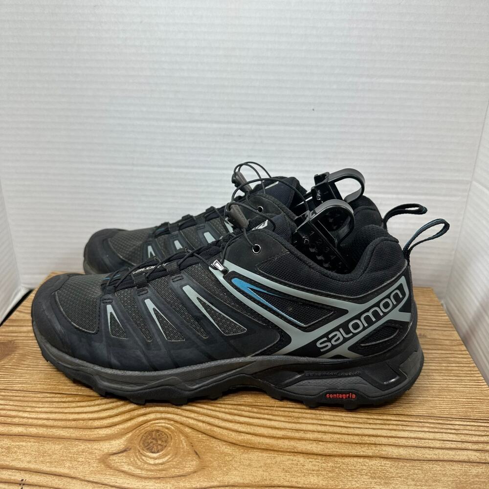 Salomon X Ultra 3 Gray Black Hiking Trail Running Shoes Sneakers Men's Size 9.5